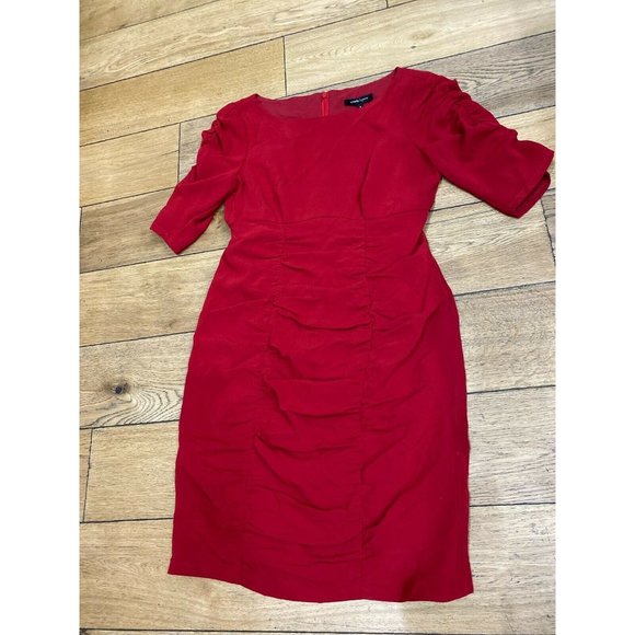 Nanette Lepore Ruched Short Sleeve Cocktail Dress - Picture 6 of 12